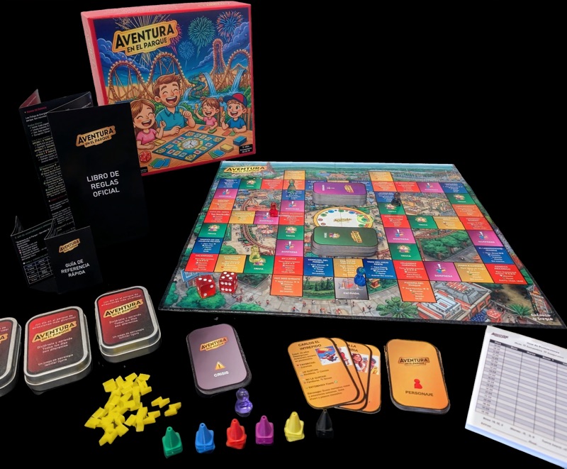 Aventura en el Parque - Componentes del juego